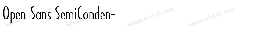 Open Sans SemiConden字体转换
